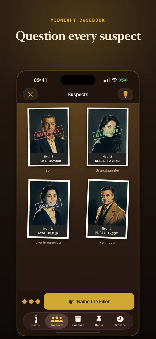 Midnight Casebook screenshot: Question every suspect
